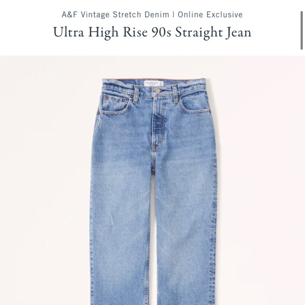 Abercrombie and Fitch ultra high rise 90s straight jean in color Medium
